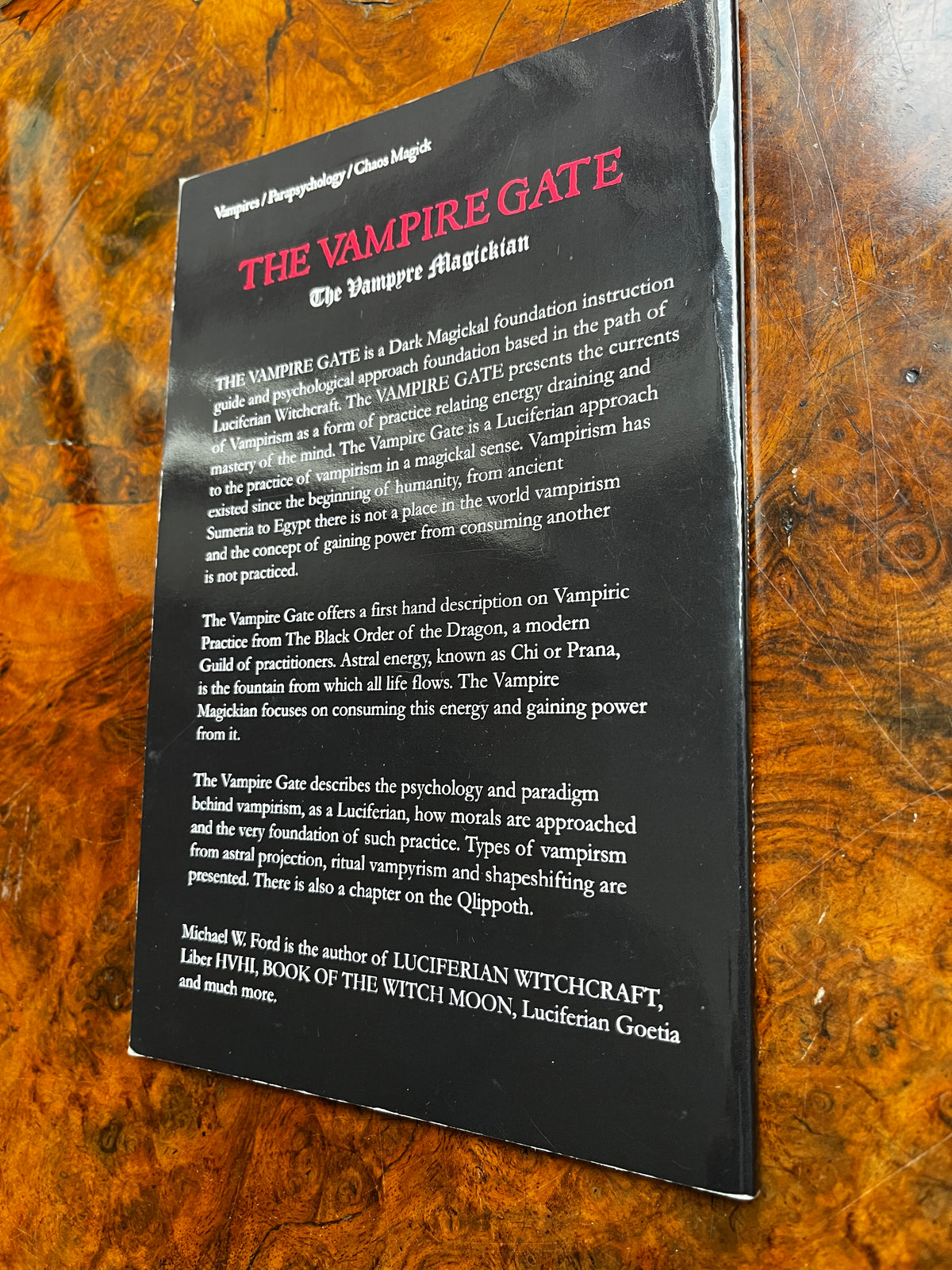 The Vampire Gate: The Vampyre Magician - Michael W Ford (First Edition)