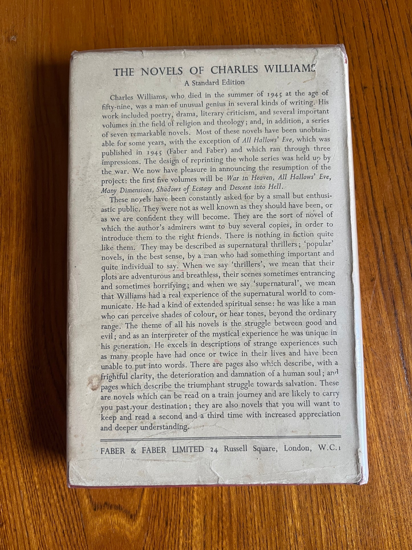 Descent into Hell - Charles Williams - First Edition