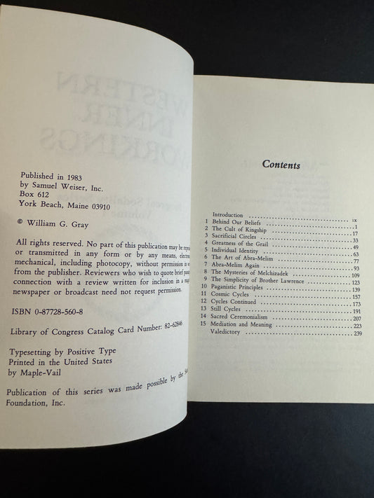 Wester Inner Workings - William G Gray (First Edition)