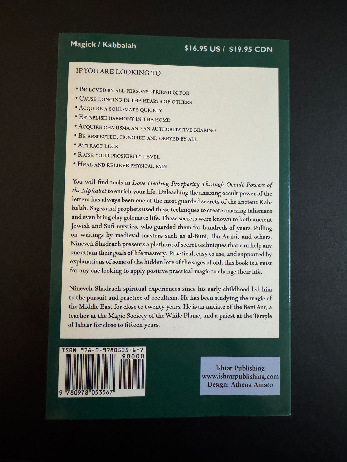 Healing Love Prosperity: Through Occult Powers of the Alphabet - Nineveh Shadrach (First Edition)