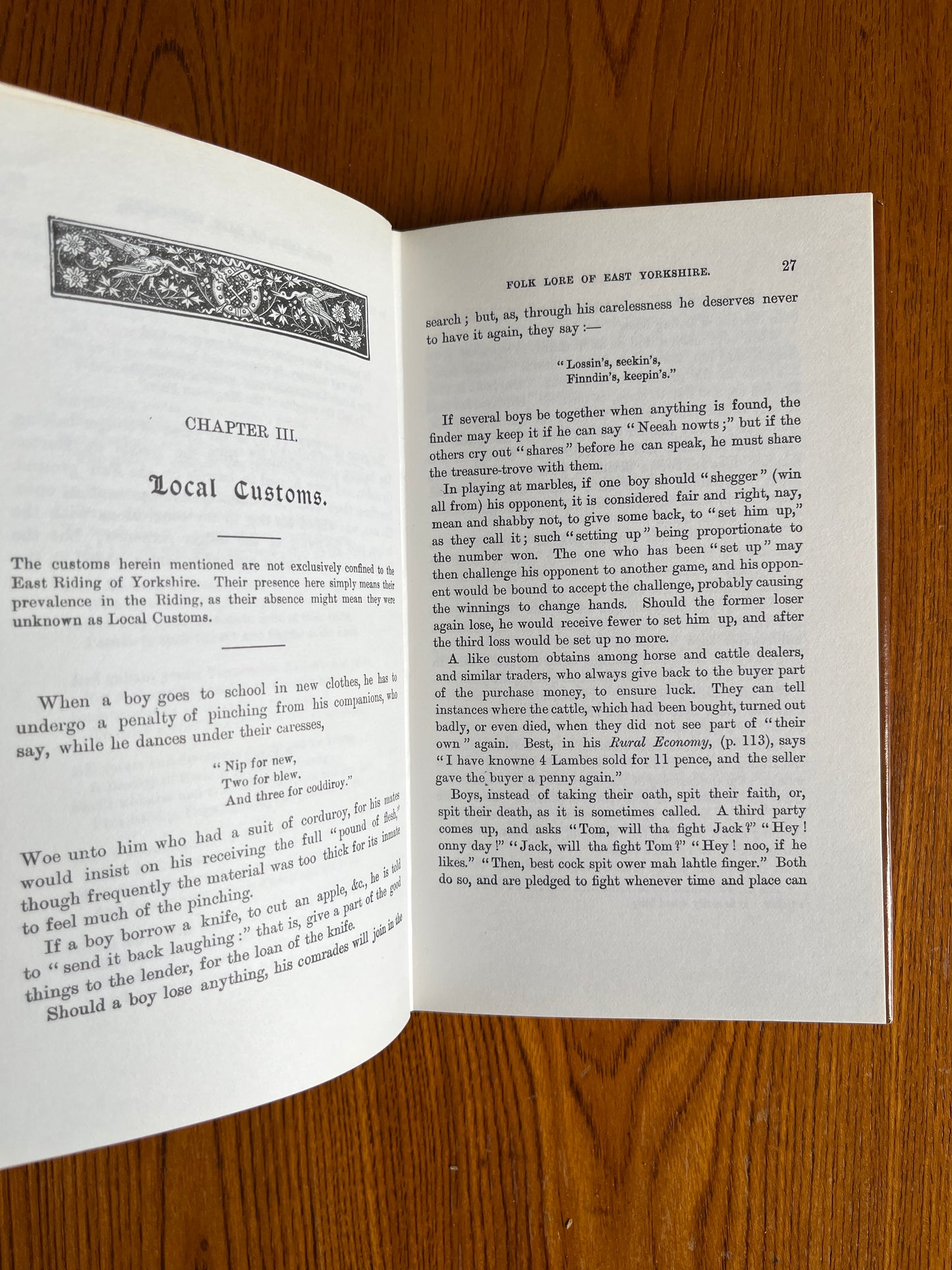 Folk Lore of East Yorkshire - John Nicholson