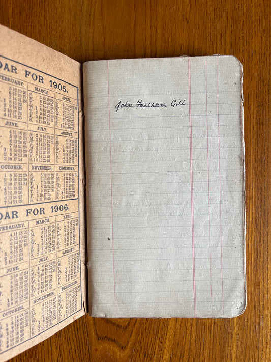 A Boys Notebook from 1904. Contains religious and devotional musings as well as recipes.