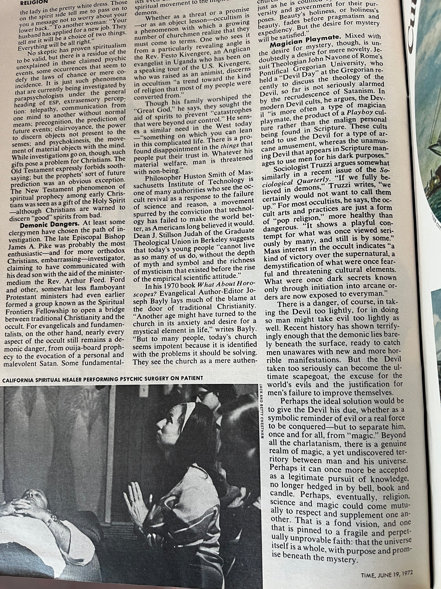The Occult Revival - 1972 TIME Magazine (RARE)