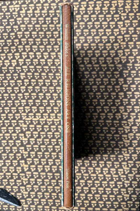 All Religions Are One - William Blake (Limited Ed., First Ed., Slipcase, 1970 Trianon Press fascimile)