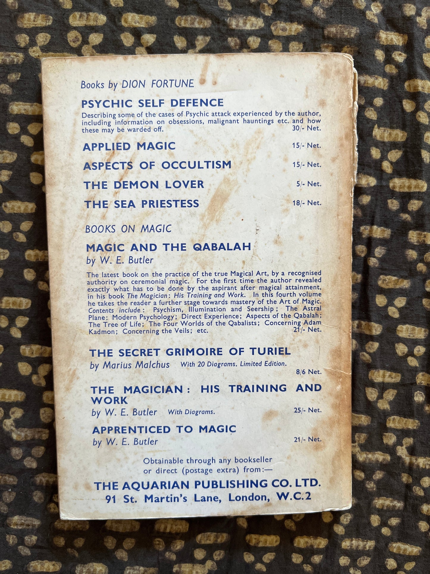 Practical Occultism in Daily Life - Dion Fortune (1966)