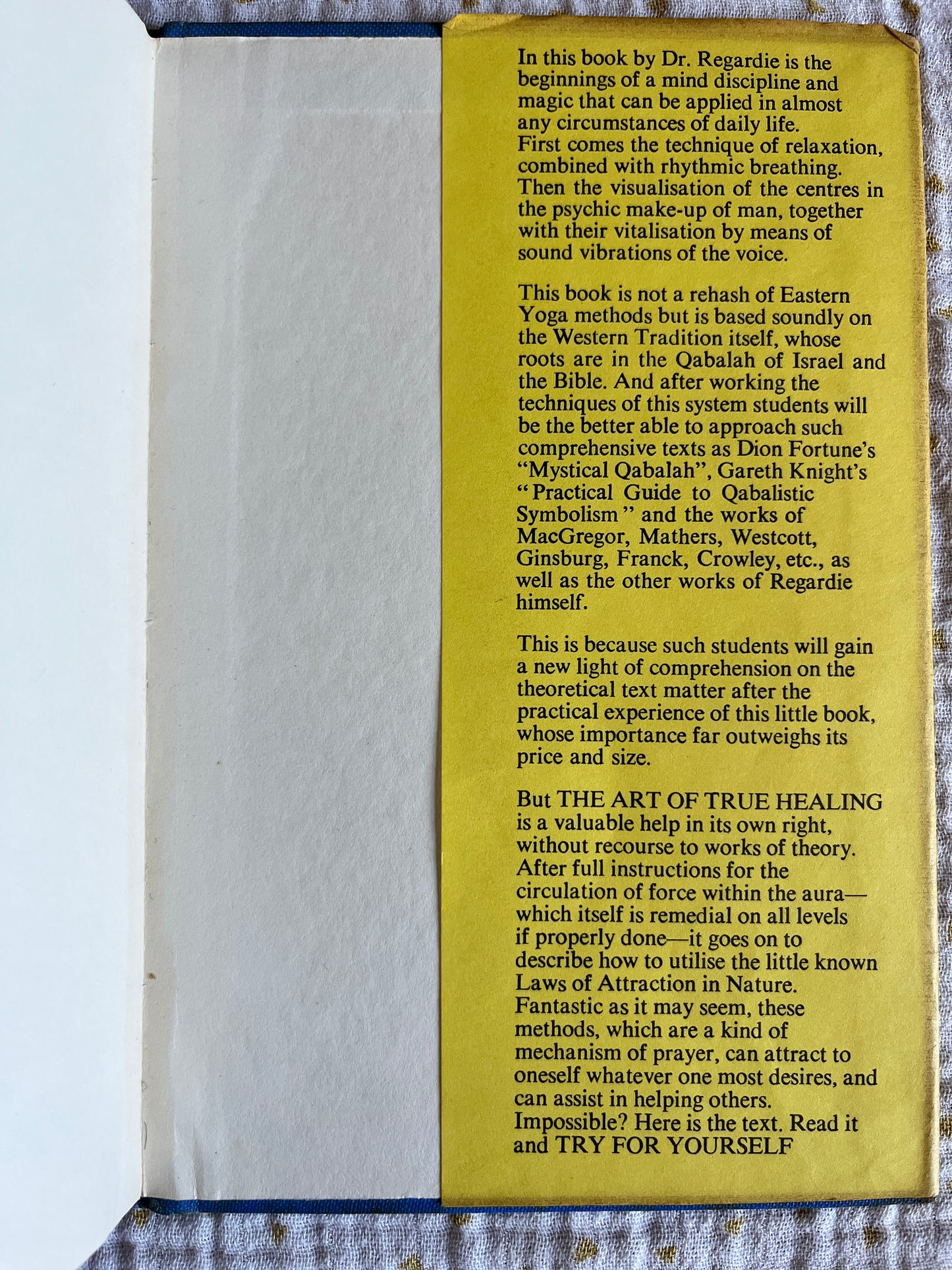 The Art of True Healing - Israel Regardie (1970 Hardback)