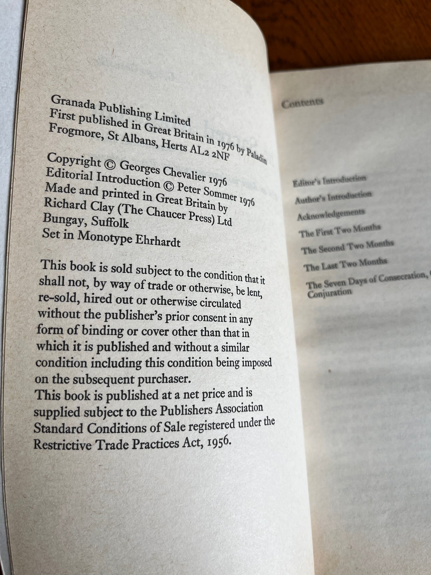The Sacred Magician: A Ceremonial Diary - Georges Chevalier (First Edition)