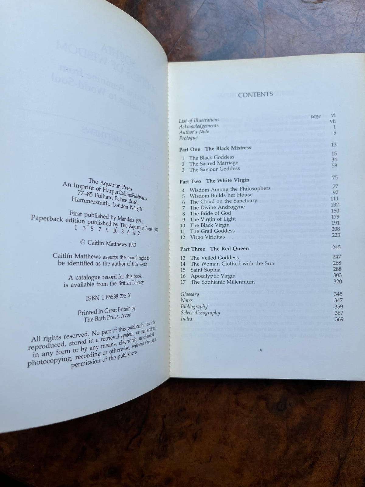 Sophia: Goddess of Wisdom - Caitlín Matthews (First Edition Thus)
