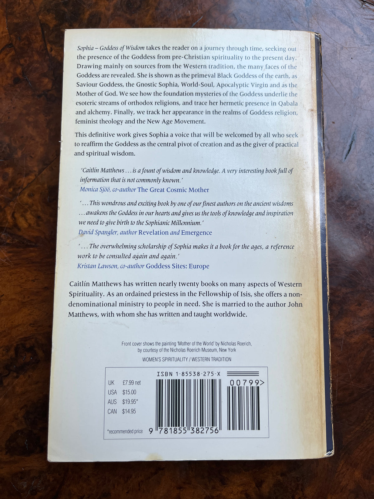 Sophia: Goddess of Wisdom - Caitlín Matthews (First Edition Thus)
