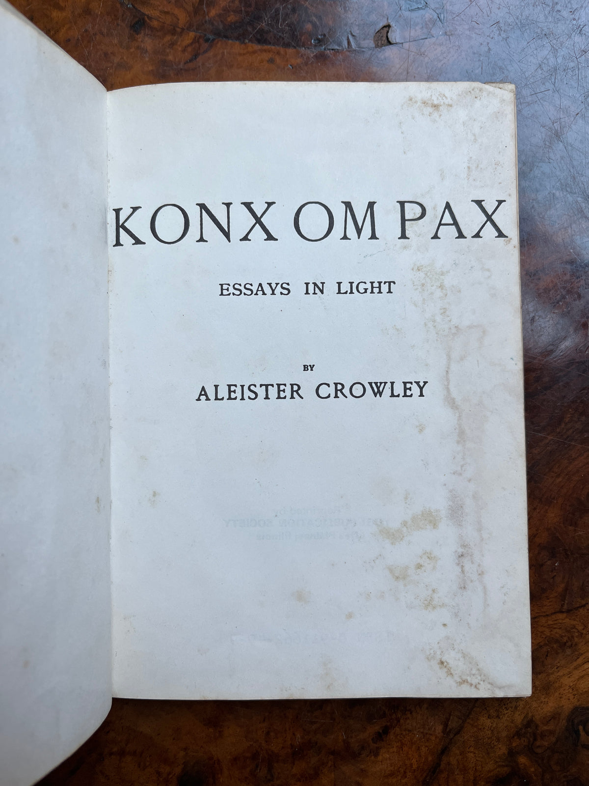 Konx Om Pax - Aleister Crowley