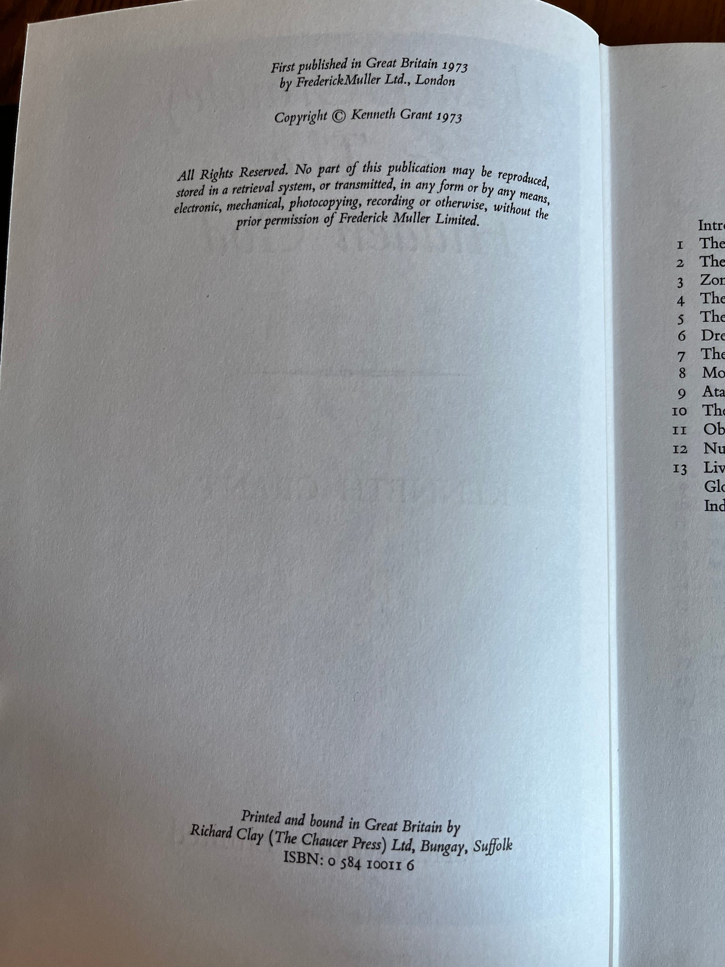Aleister Crowley and the Hidden God - Kenneth Grant (1973 True First Edition)