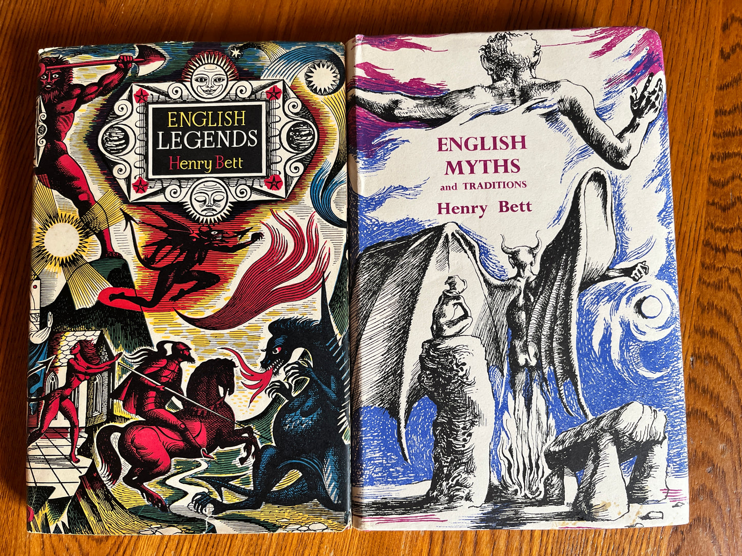 English Myths & English Legends - Henry Bett (2 Books, 1 First Edition)