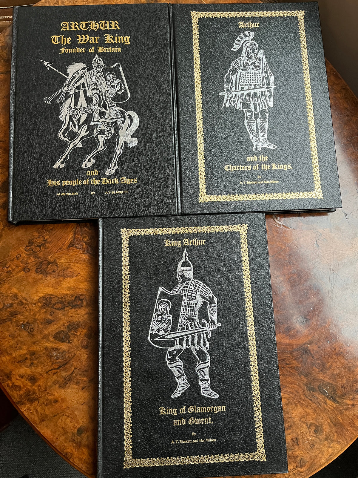 Arthurian Trilogy (3 Vols) - Alan Wilson & A.T. Blackett (1980–1982 First Editions, Rare Presentation Bindings)