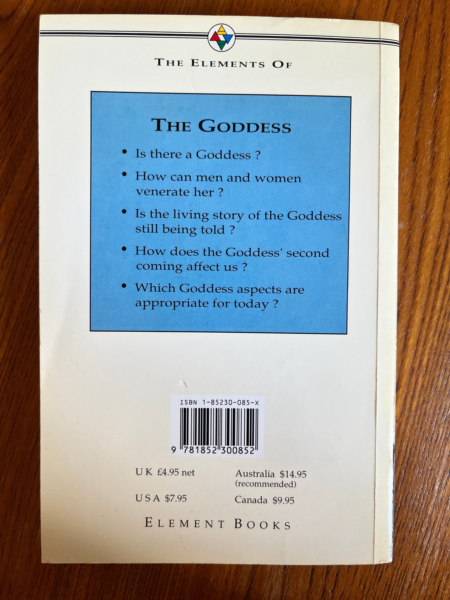 The Elements of the Goddess - Caitlín Matthews (First Edition)