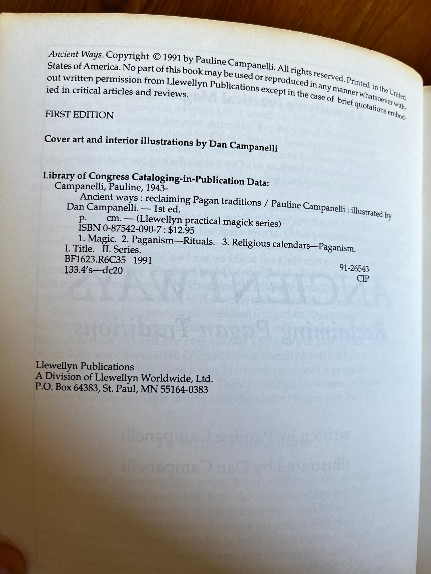 Ancient Ways: Reclaiming Pagan Traditions - Pauline Campanelli (First Edition)