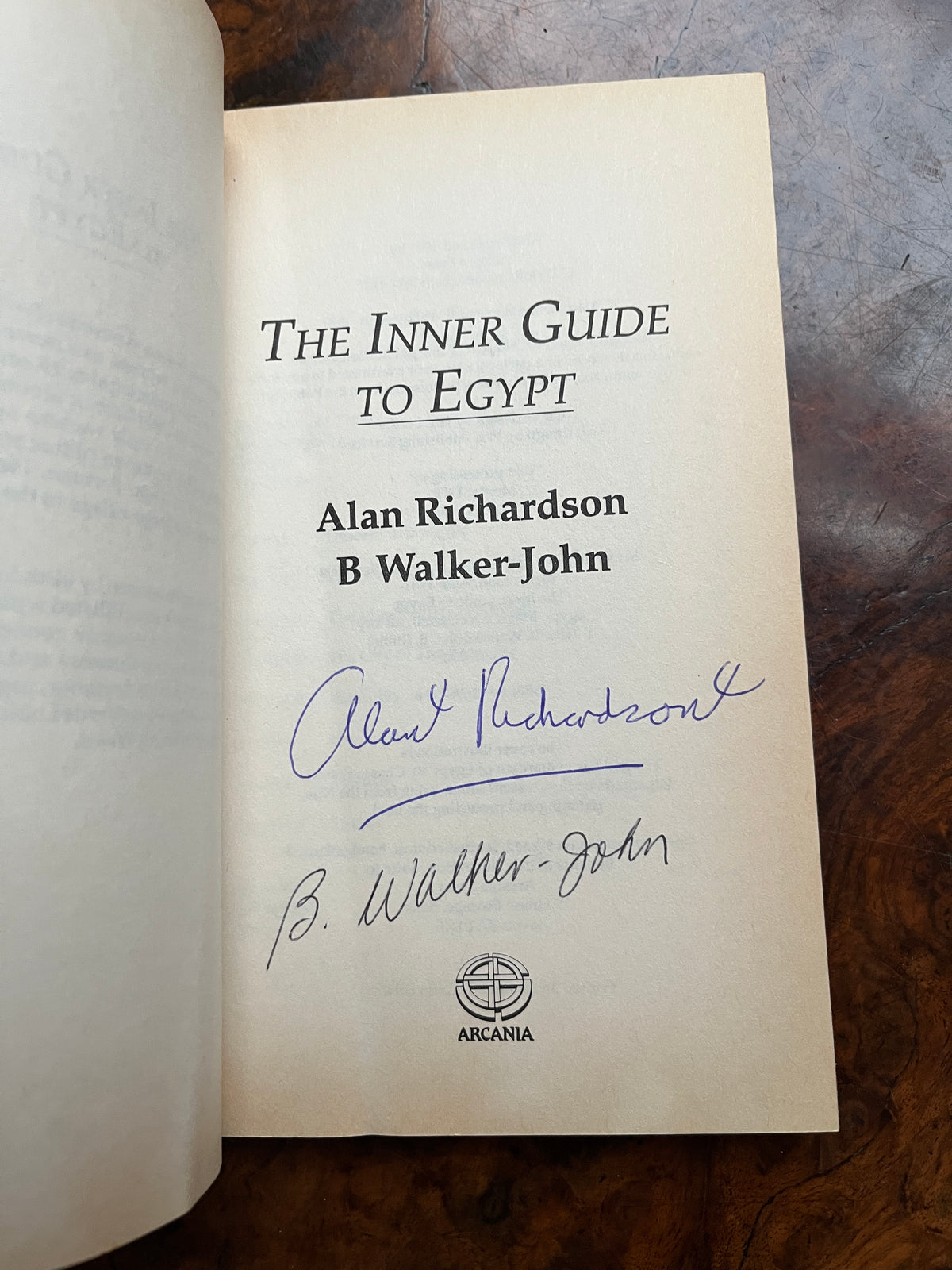 The Inner Guide to Egypt - Alan Richardson & B Walker-John (First Edition, SIGNED by Both Authors)