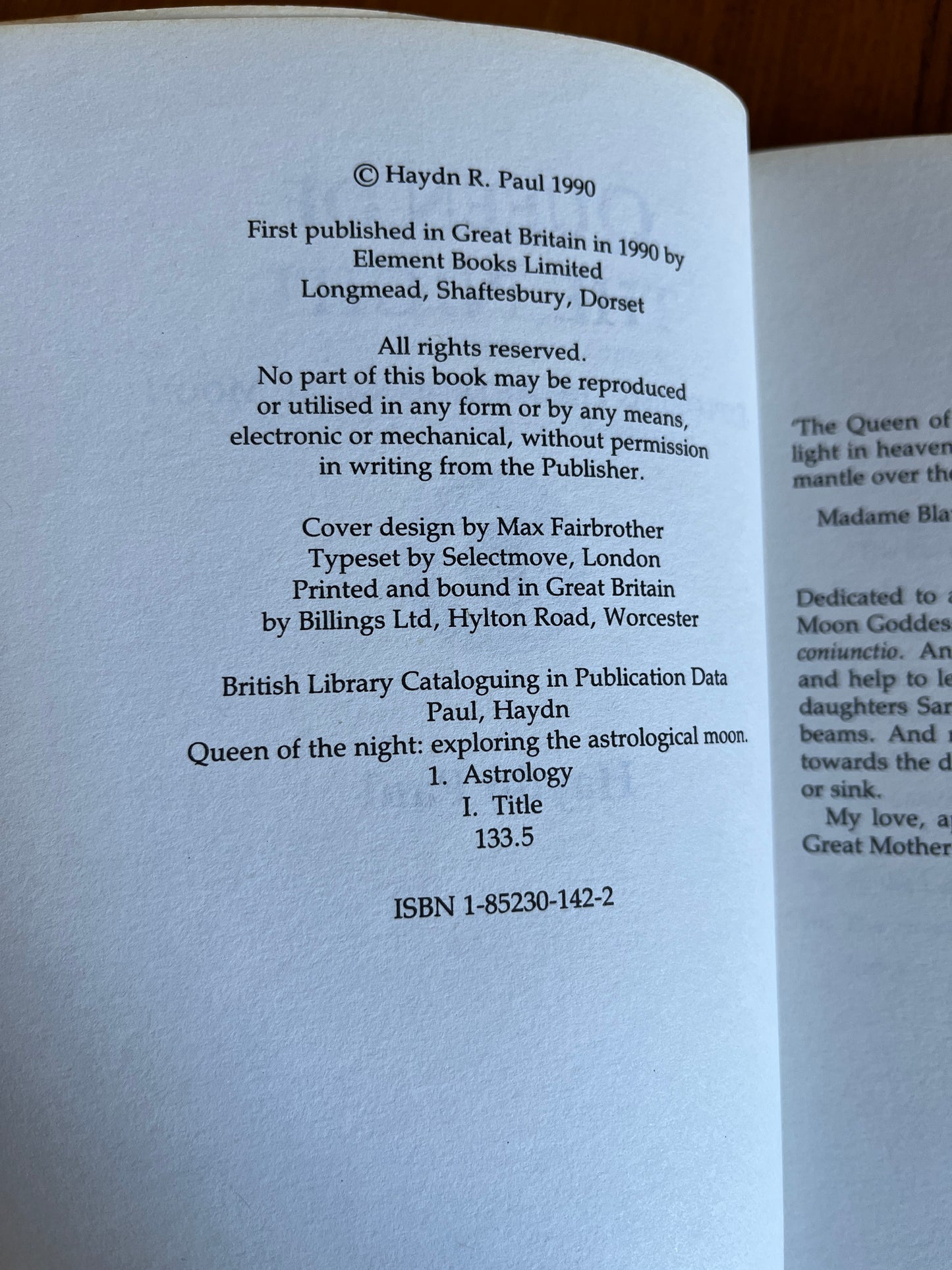 Queen of the Night: Exploring the Astrological Moon - Haydn Paul (SIGNED First Edition)