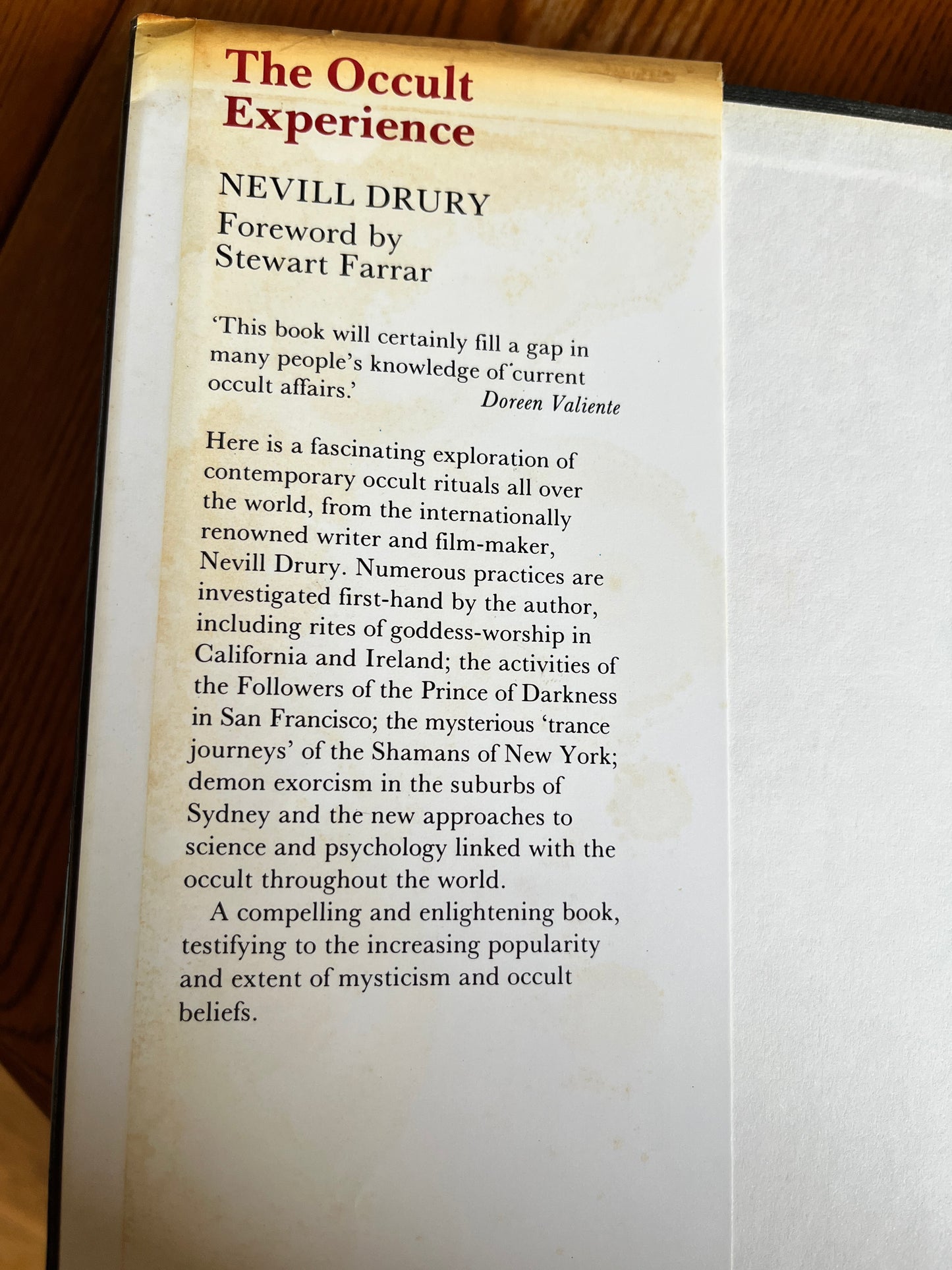 The Occult Experience - Nevill Drury (First Edition)