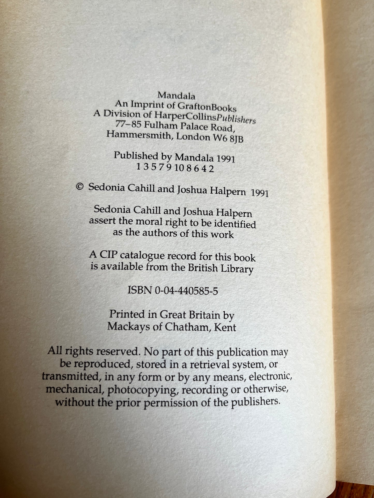 The Ceremonial Circle: Shamanic Pracrtice, Ritual & Renewal - Sedonia Cahill & Joshua Halpern (First Edition)