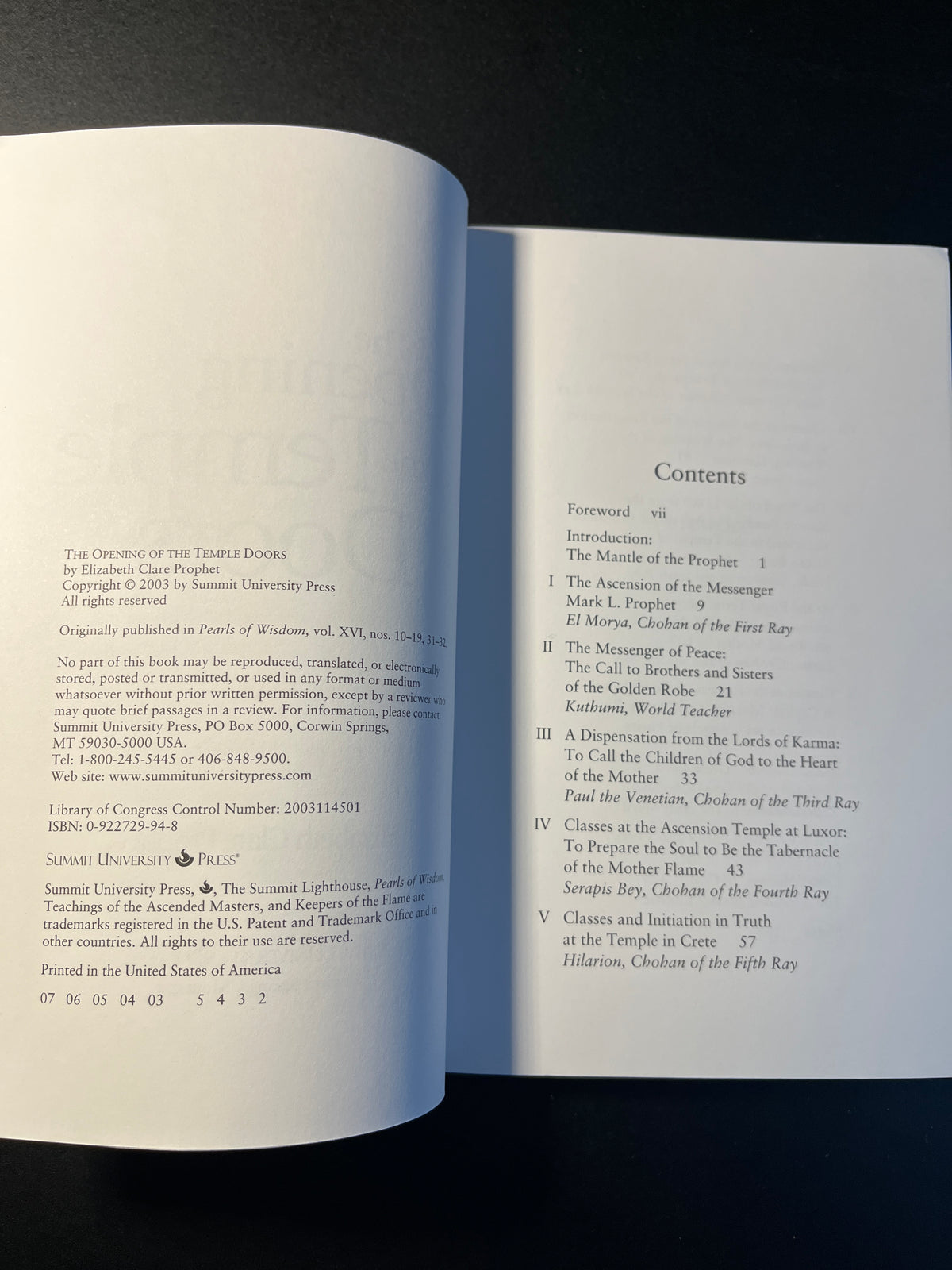 The Opening of the Temple Doors - Elizabeth Clare Prophet