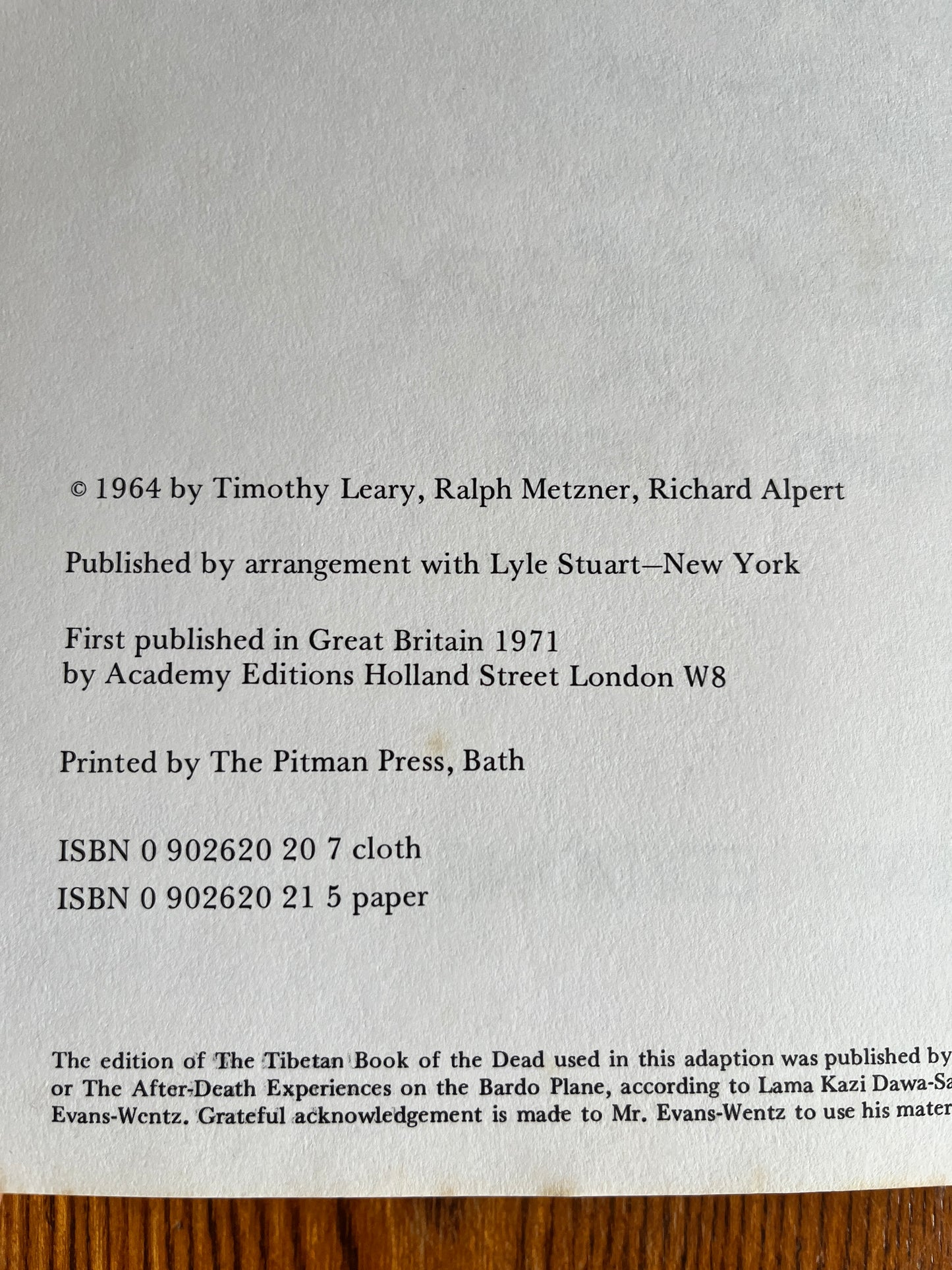 The Psychedelic Experience: A Manual Based on the Tibetan Book of the Dead - Timothy Leary, Ralph Metzner & Richard Alpert (First Edition)