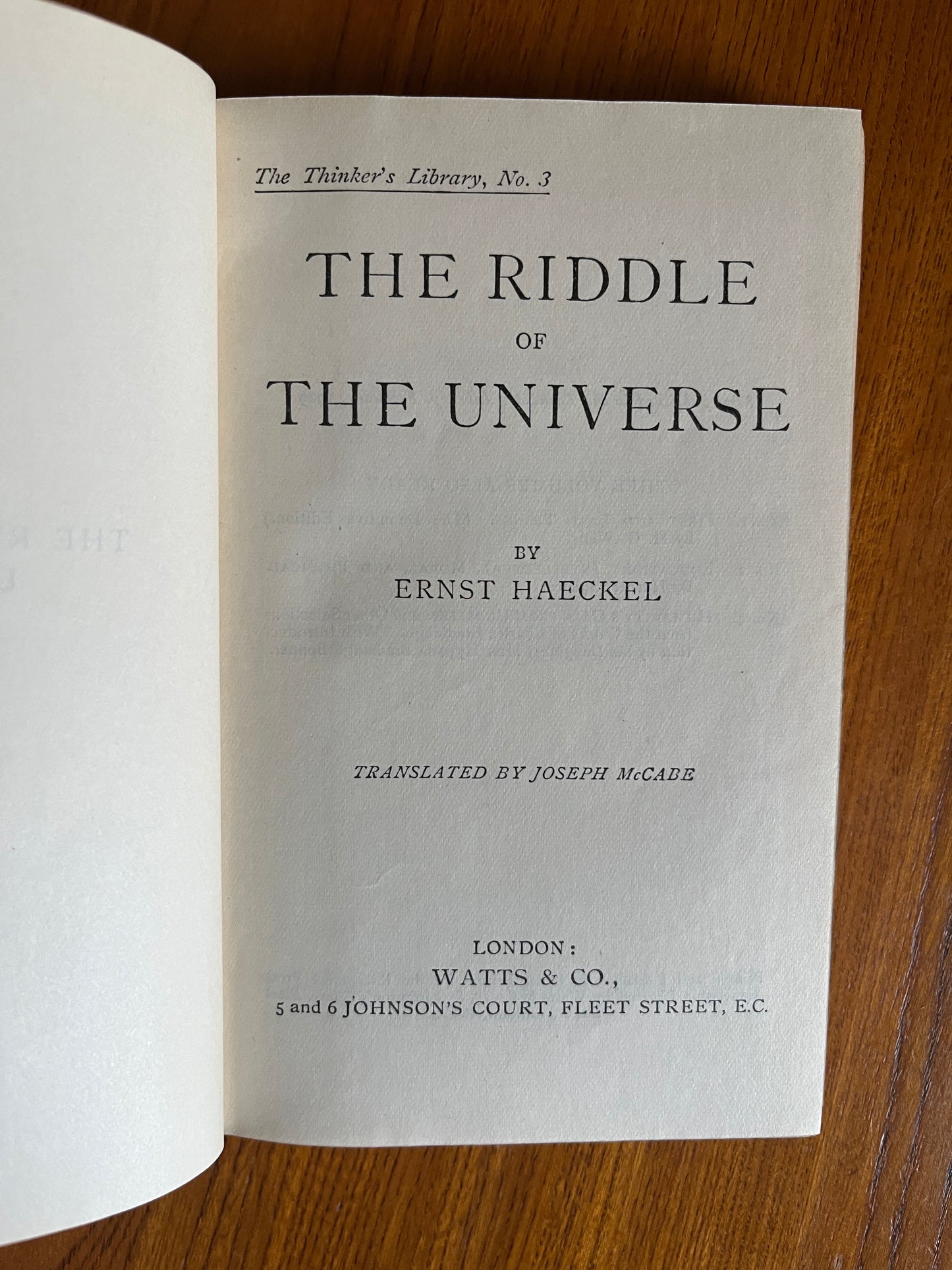 The Riddle of the Universe - Ernst Haeckel
