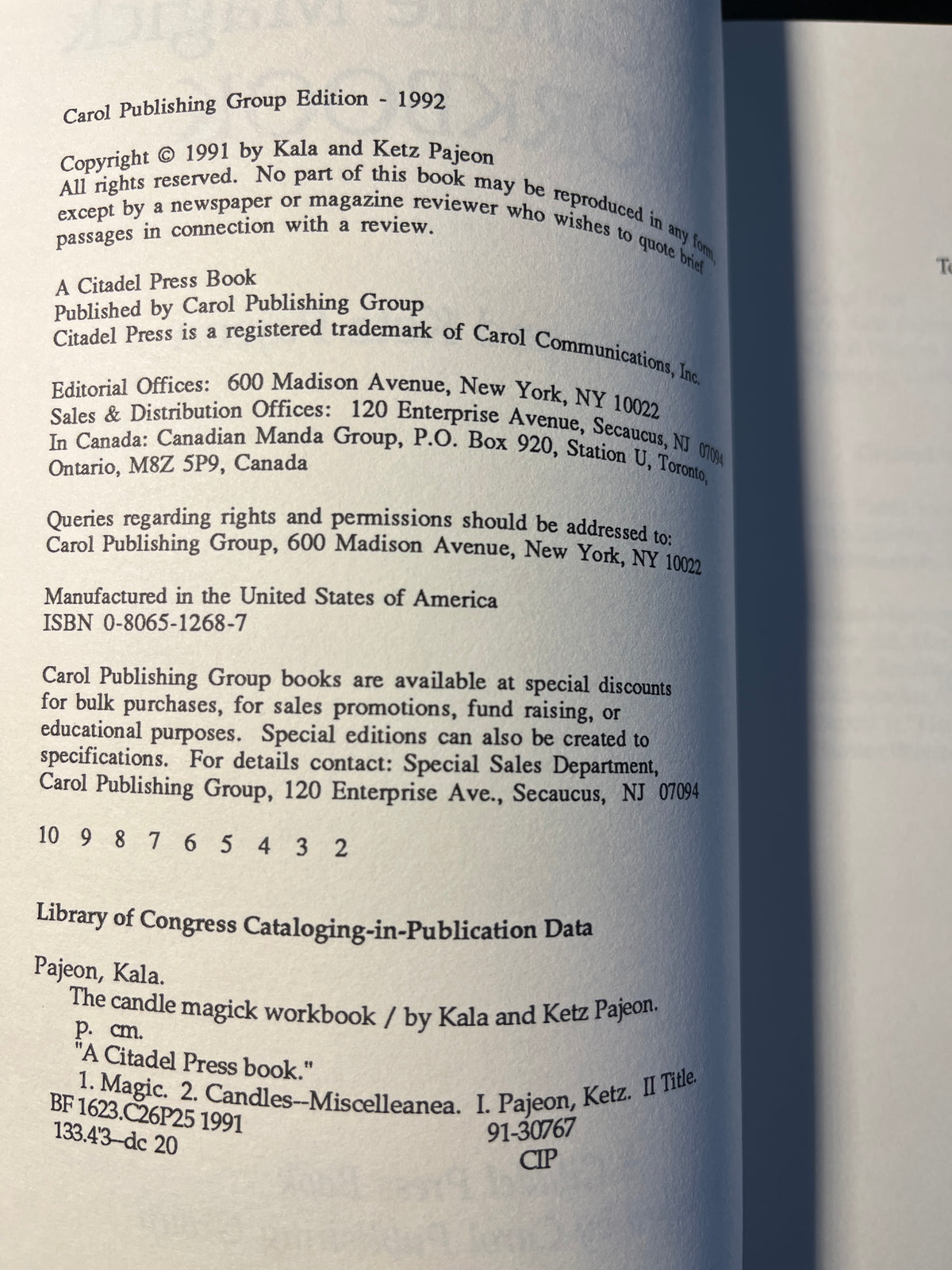 The Candle Magick Workbook - Kala & Ketz Pajeon