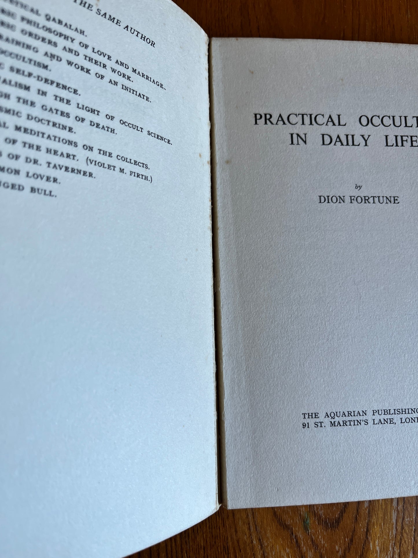 Practical Occultism in Daily Life - Dion Fortune (1966)