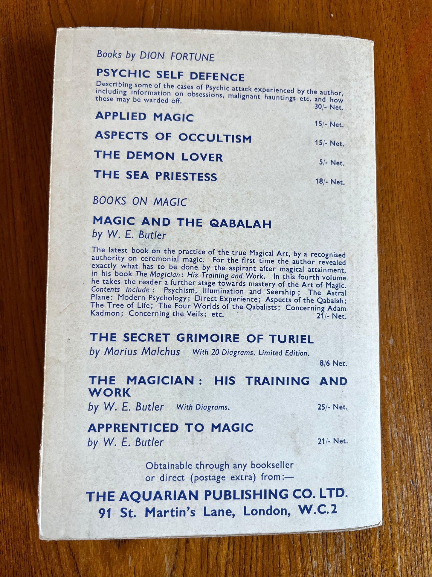 Practical Occultism in Daily Life - Dion Fortune (1966)