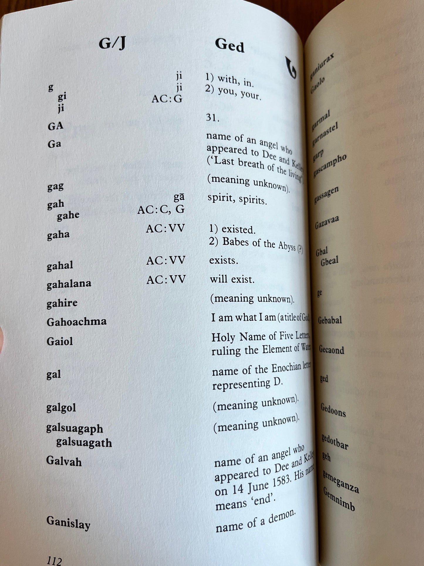 The Complete Enochian Dictionary - Donald C Laycock (First Edition thus)