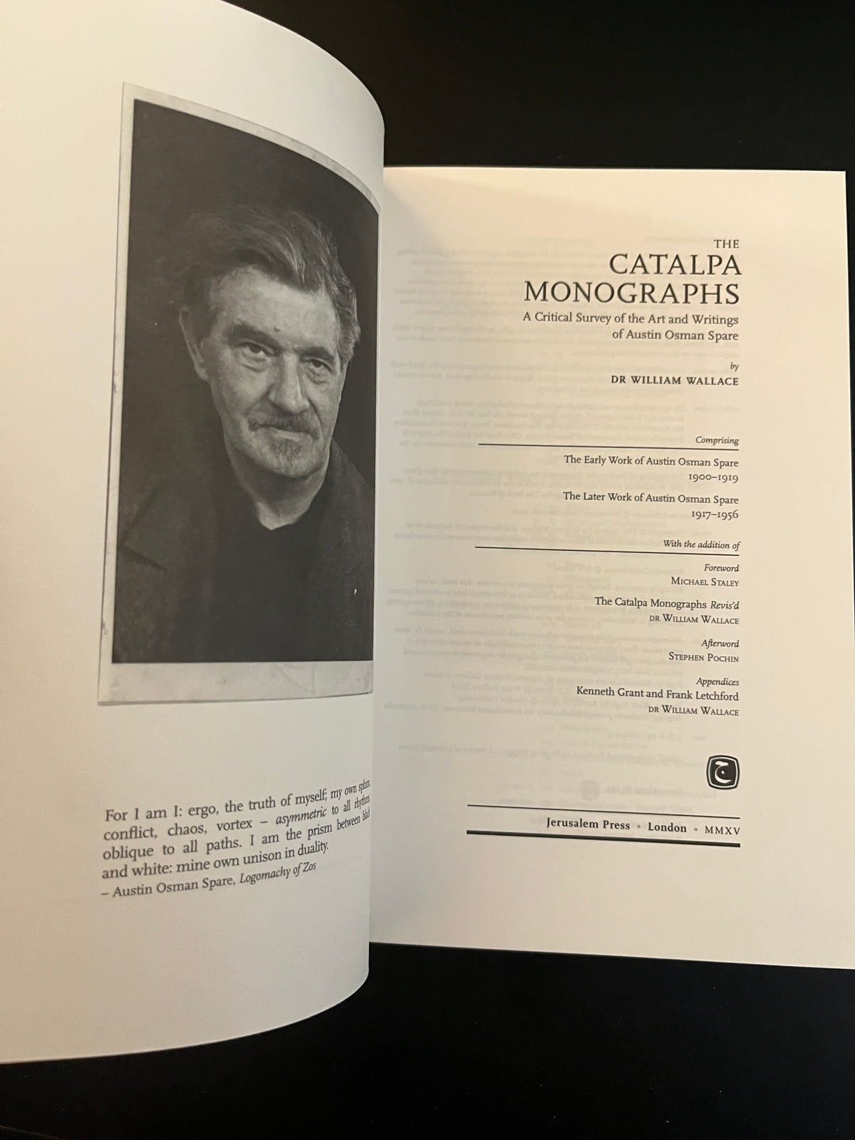 The Catalpa Monographs: A Critical Survey of Austin Osman Spare - Dr William Wallace (First Edition)