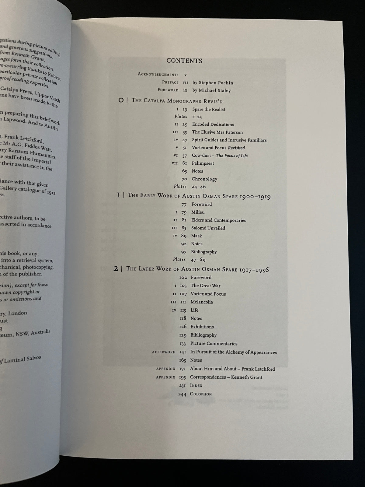 The Catalpa Monographs: A Critical Survey of Austin Osman Spare - Dr William Wallace (First Edition)