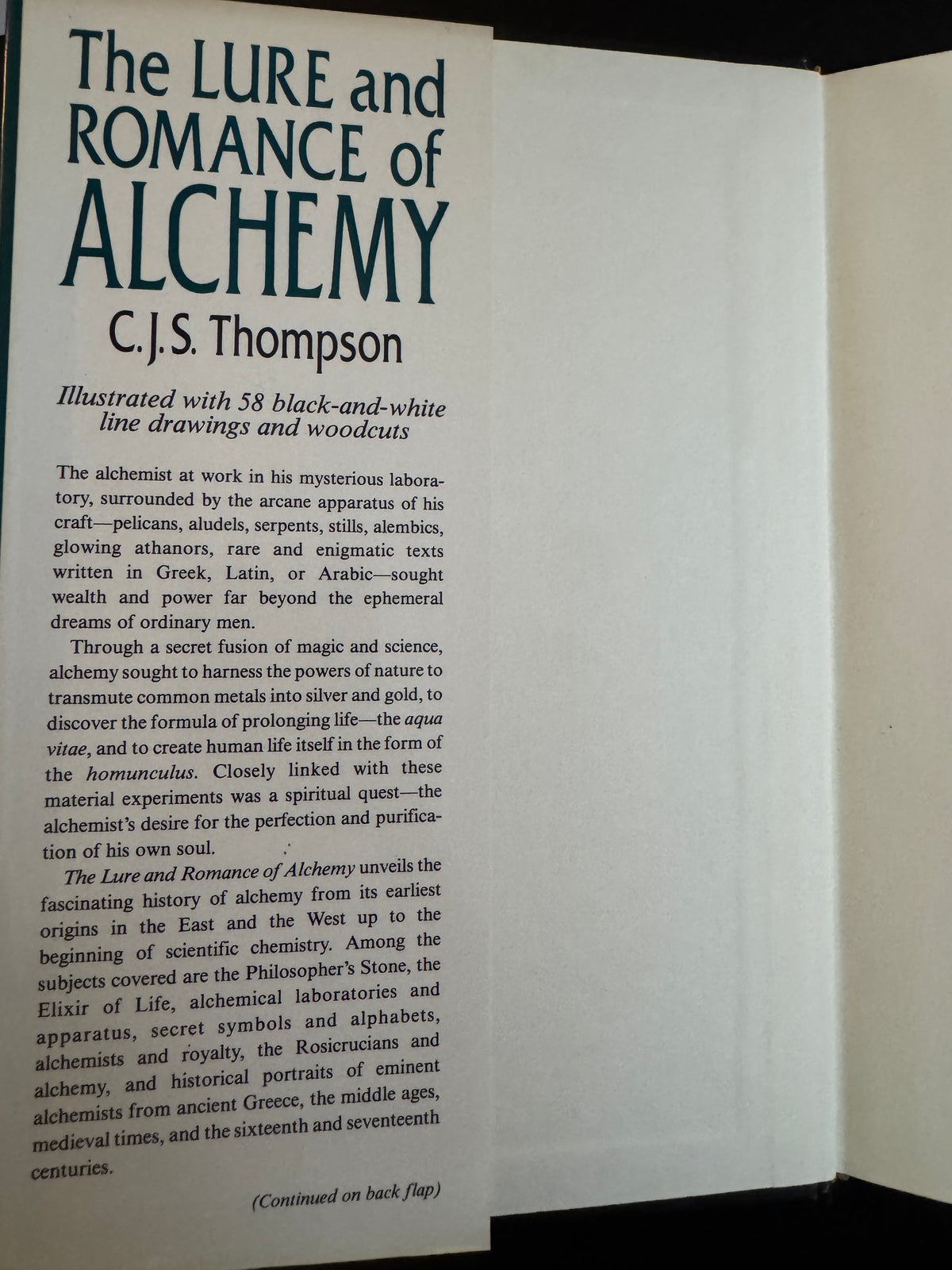 The Lure and Romance of Alchemy - C J S Thompson (First Edition Thus)