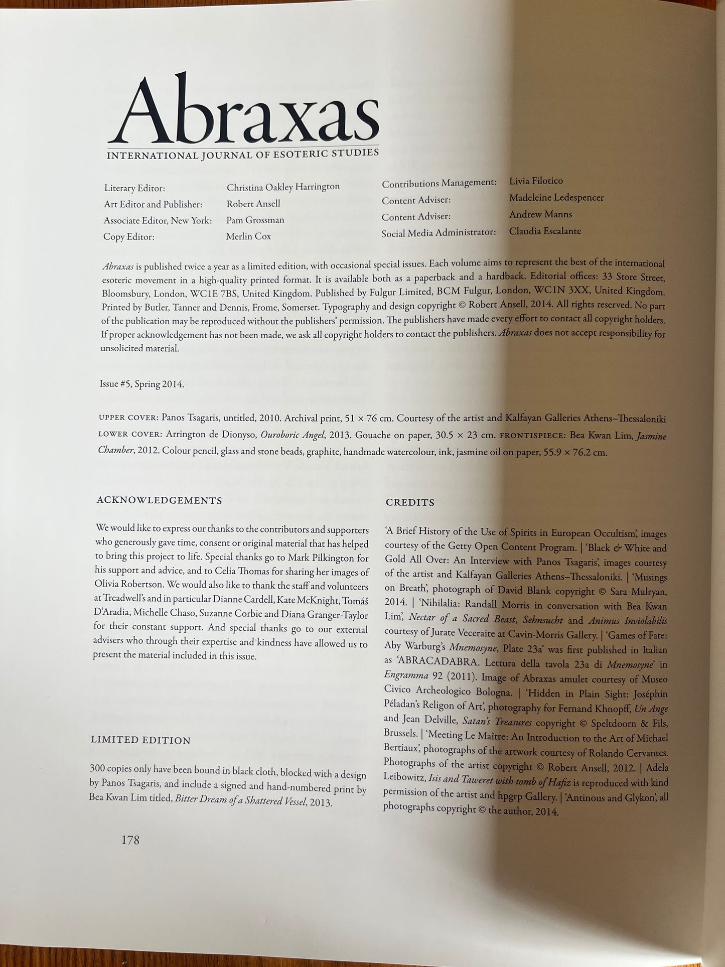 Abraxas Journal Issue Five Special Edition - Fulgur (2014)