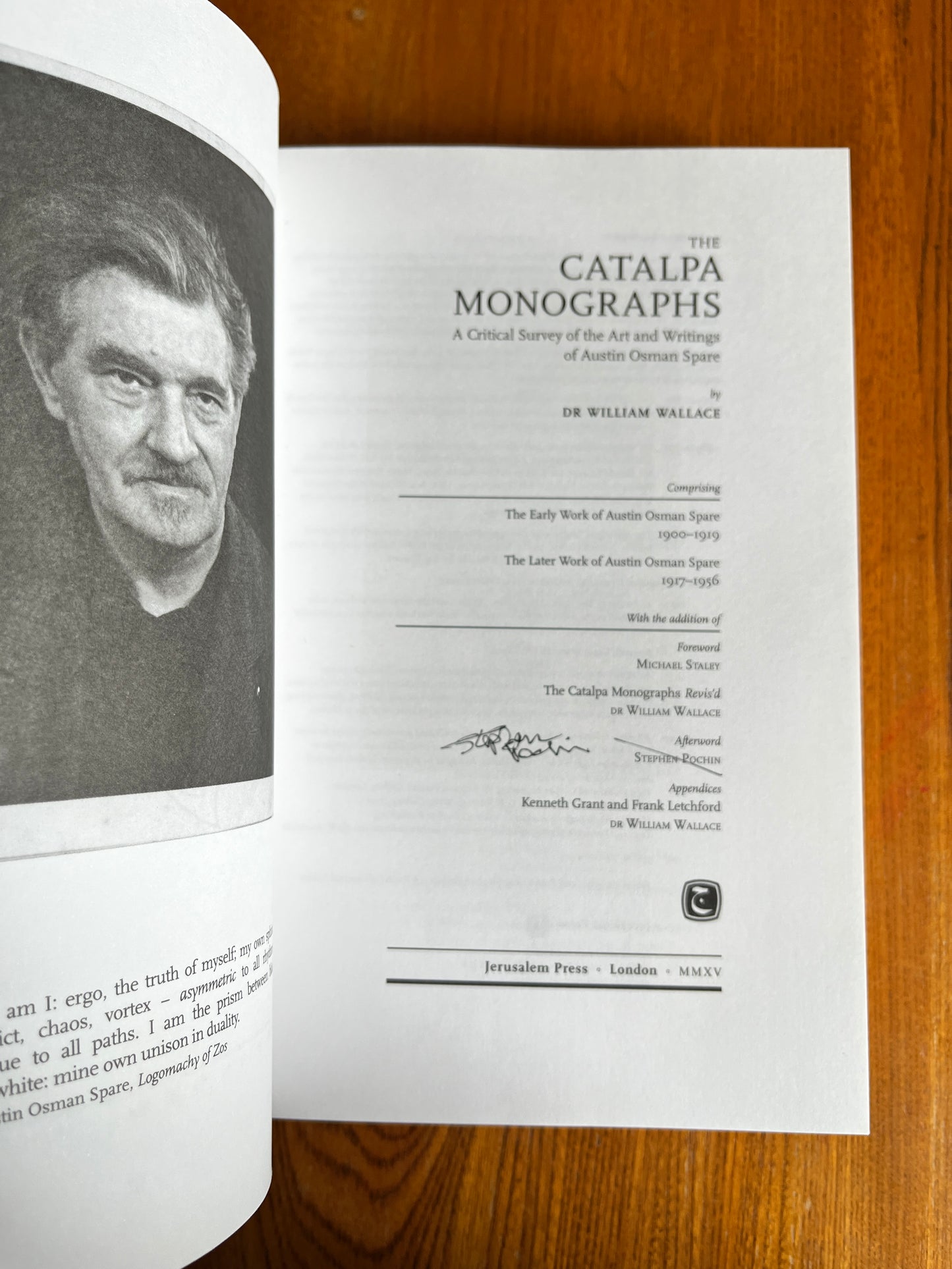 The Catalpa Monographs: A Critical Survey of Austin Osman Spare - Dr William Wallace (SIGNED LIMITED EDITION)