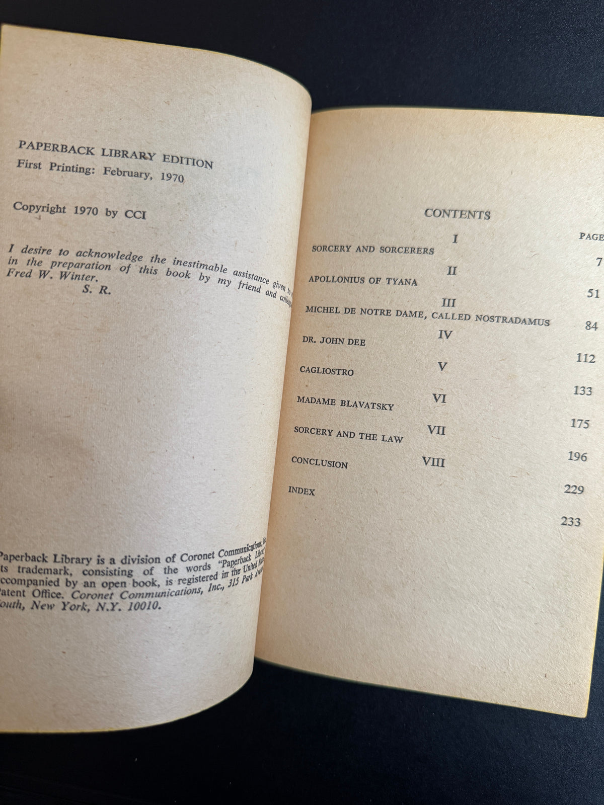 The Romance of Sorcery - Sax Rohmer (1970 First Edition)