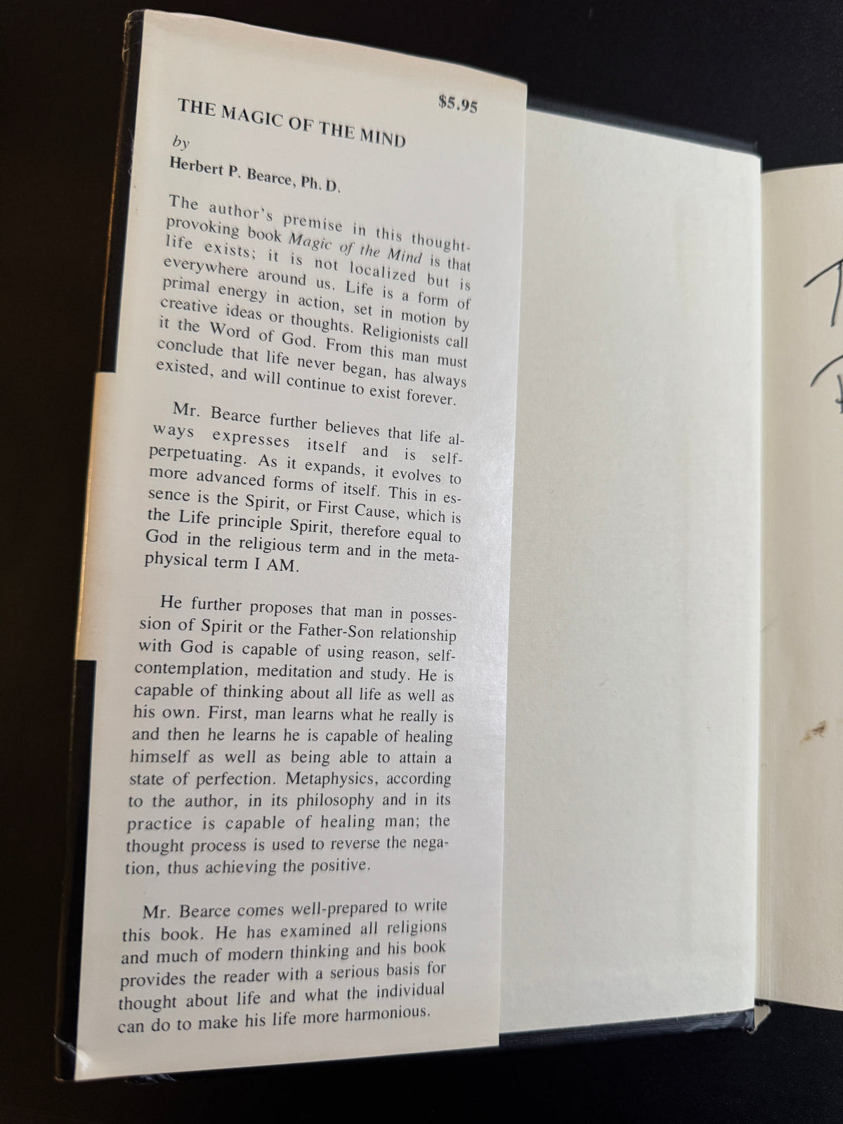 The Magic of the Mind - Herbert P Bearce (First Edition, SIGNED)