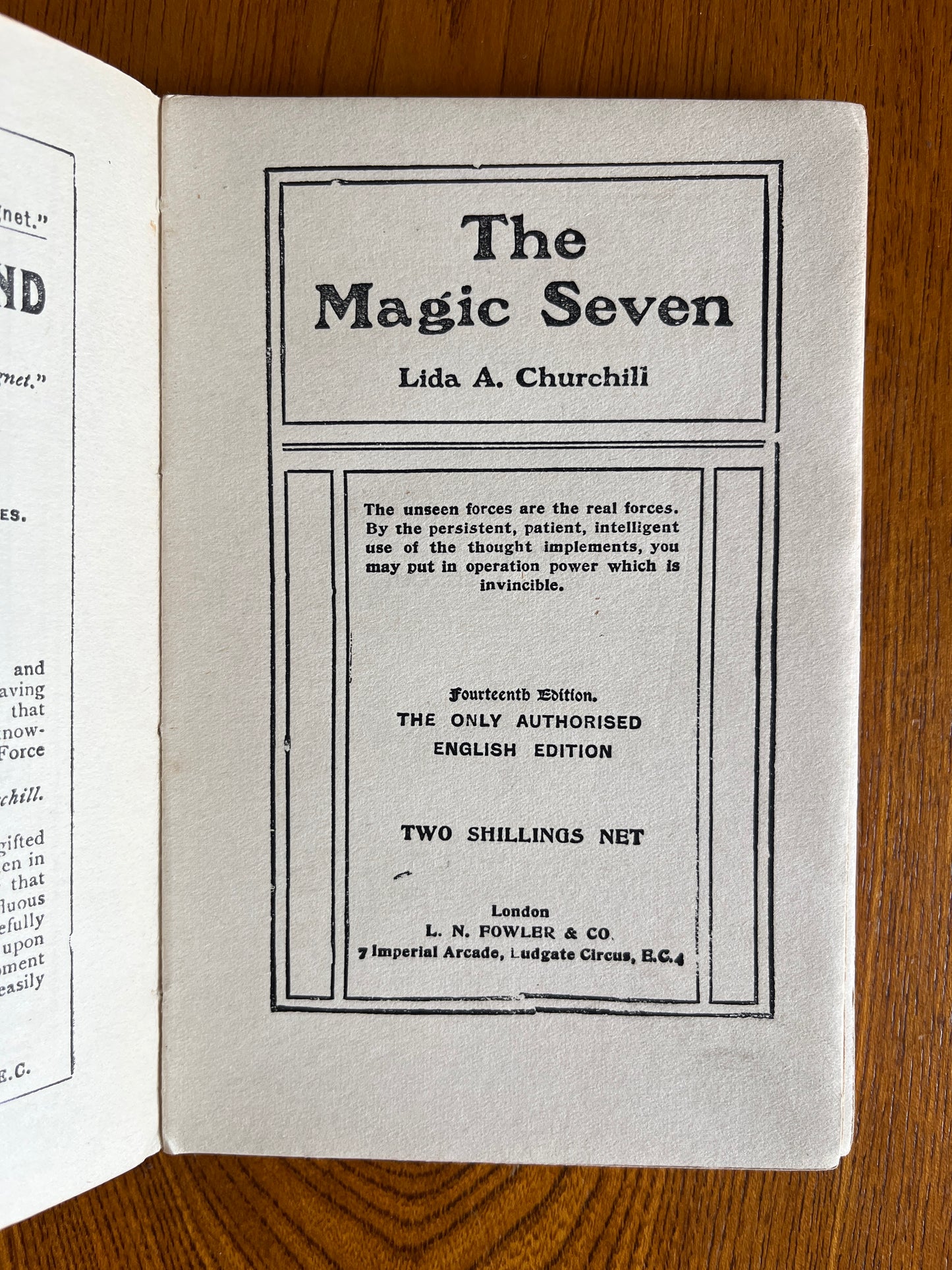 The Magic Seven - Lida A. Churchill