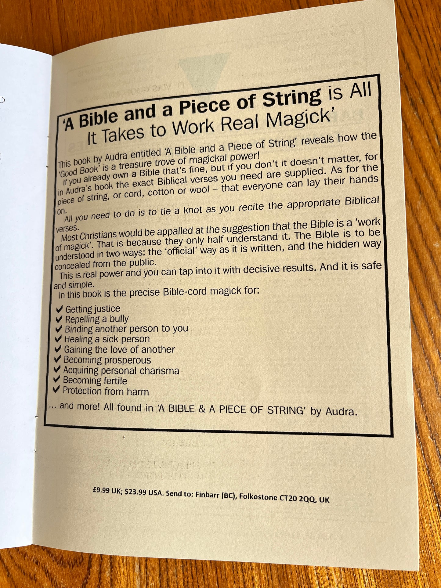 Might Spells from the Old Testament - Elise Elgar (Finbarr First Edition)