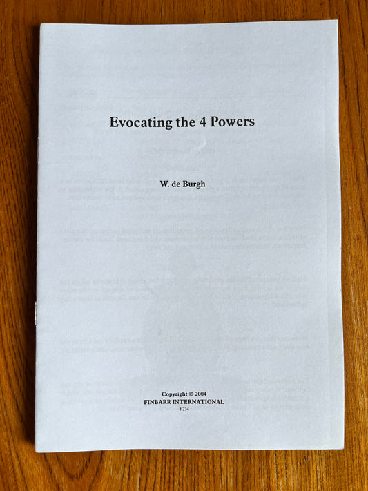 Evocating the 4 Powers - W. de Burgh (Finbarr First Edition)