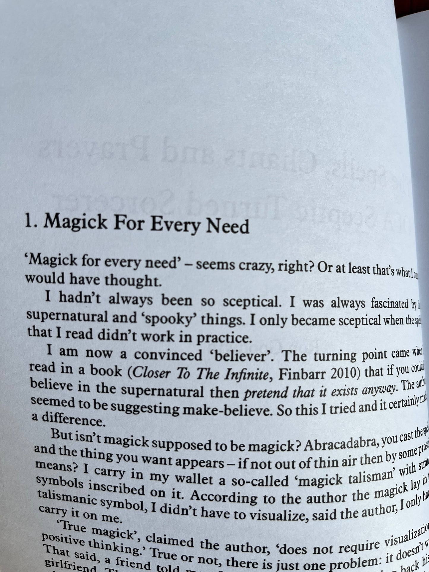 The Spells Chants & Prayers of a Sceptic Turned Sorcerer - Ron Goodwin (Finbarr First Edition)