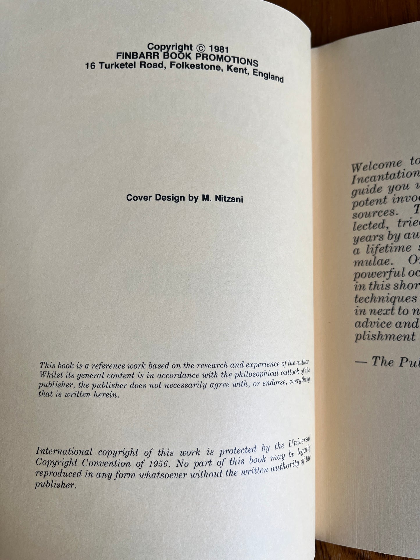 How to Tap the Magic Power in Spells, Incantations, Prayers & Psalms - Geoffrey B. Samson (Finbarr First Edition 1981)