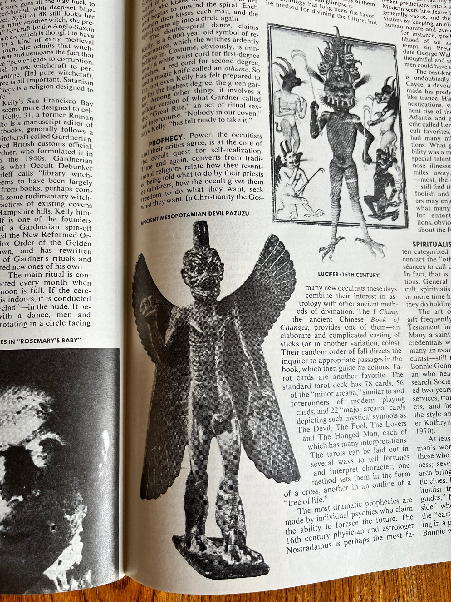 The Occult Revival - 1972 TIME Magazine (RARE, NEAR-NEW CONDITION AND NO SUB STICKER)