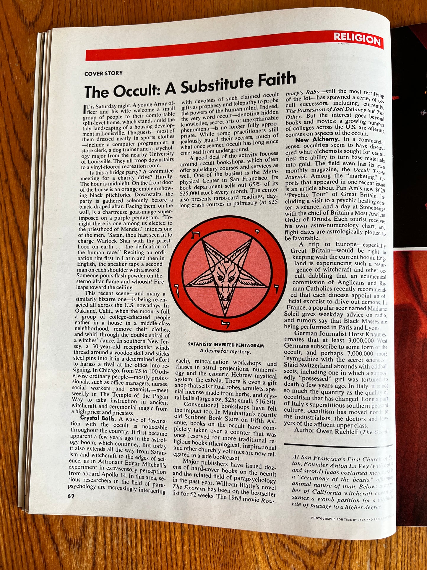 The Occult Revival - 1972 TIME Magazine (RARE)