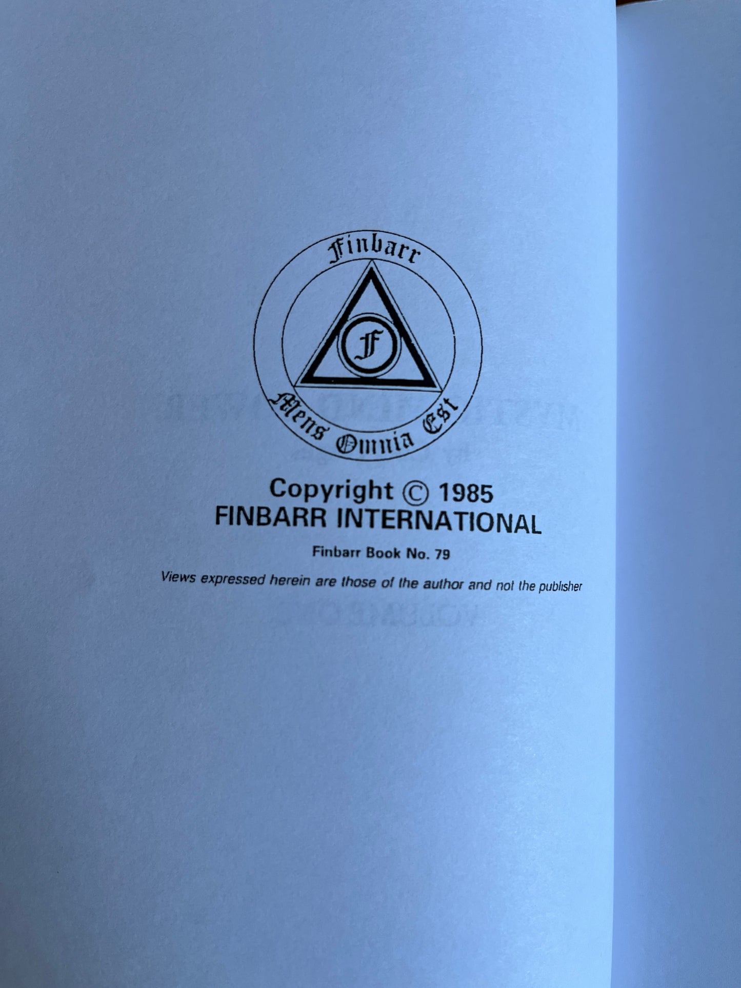 Mystic Mind Power: Volumes 1 & 2 - Carl Nagel (Finbarr First Editions 1985)