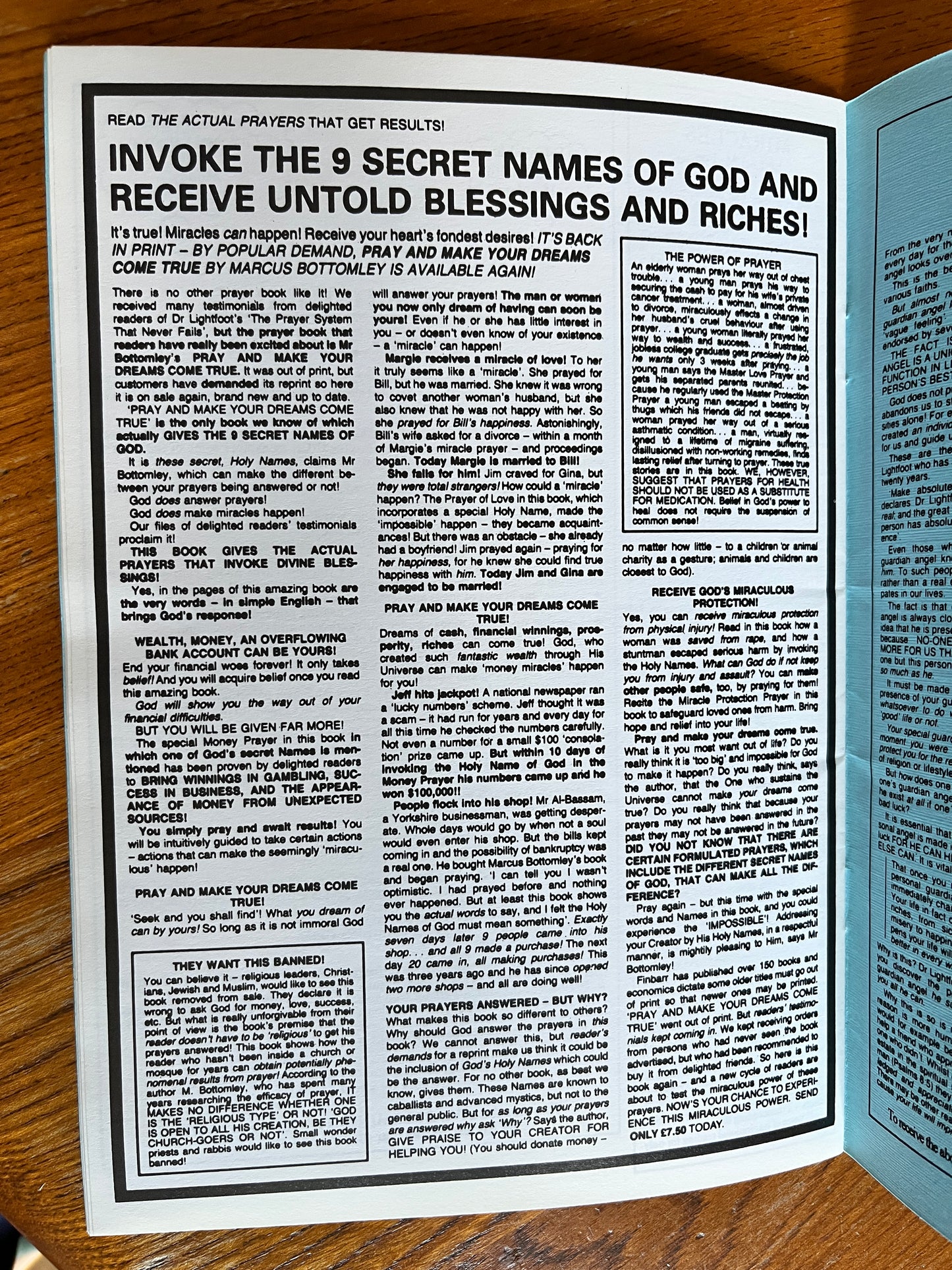 100 Magic Prayers - Alfred Palma (Finbarr First Edition 1994)