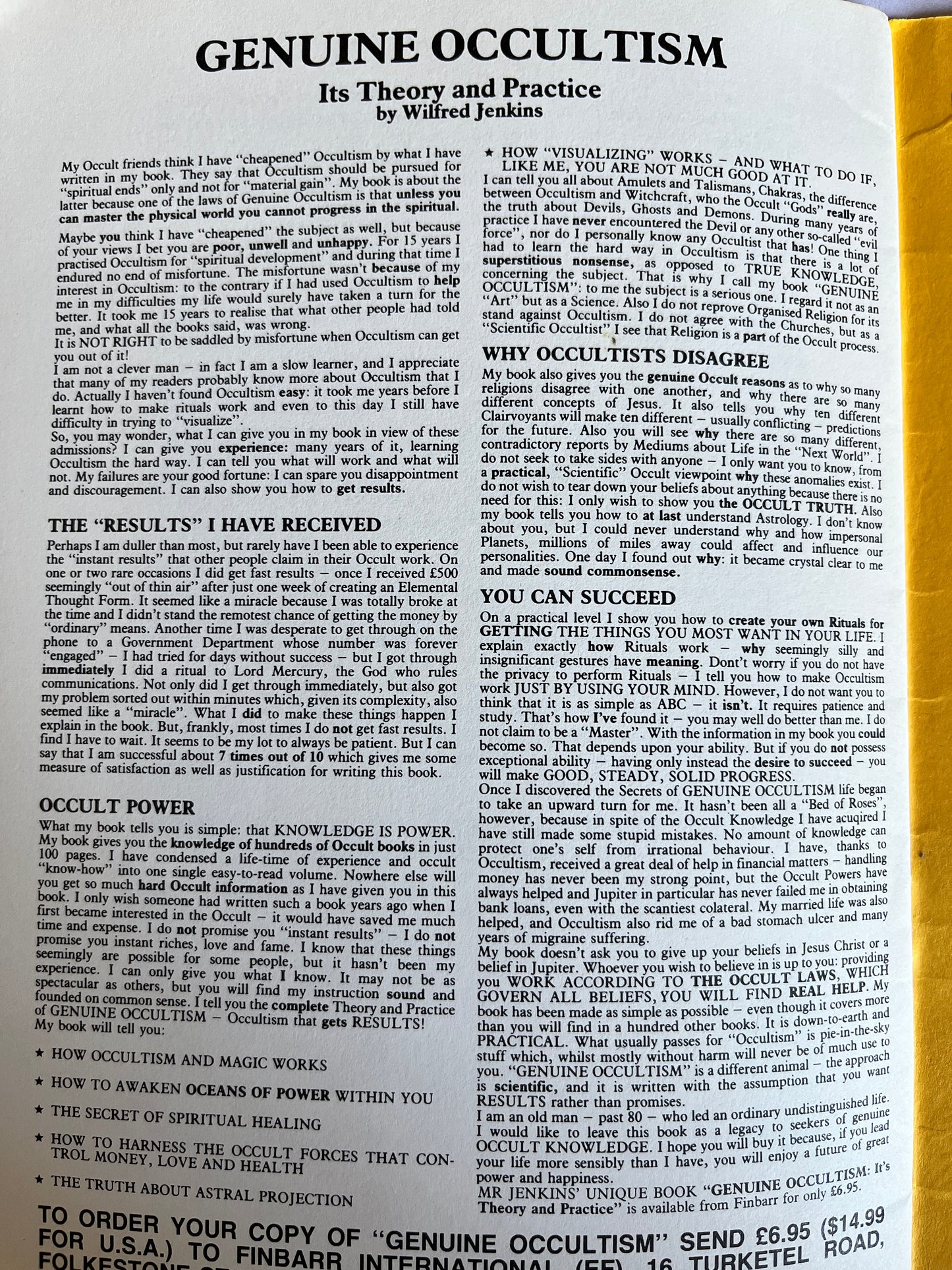9 Proven Magickal Rites - Marcus T. Bottomley (Finbarr First Edition 1988)