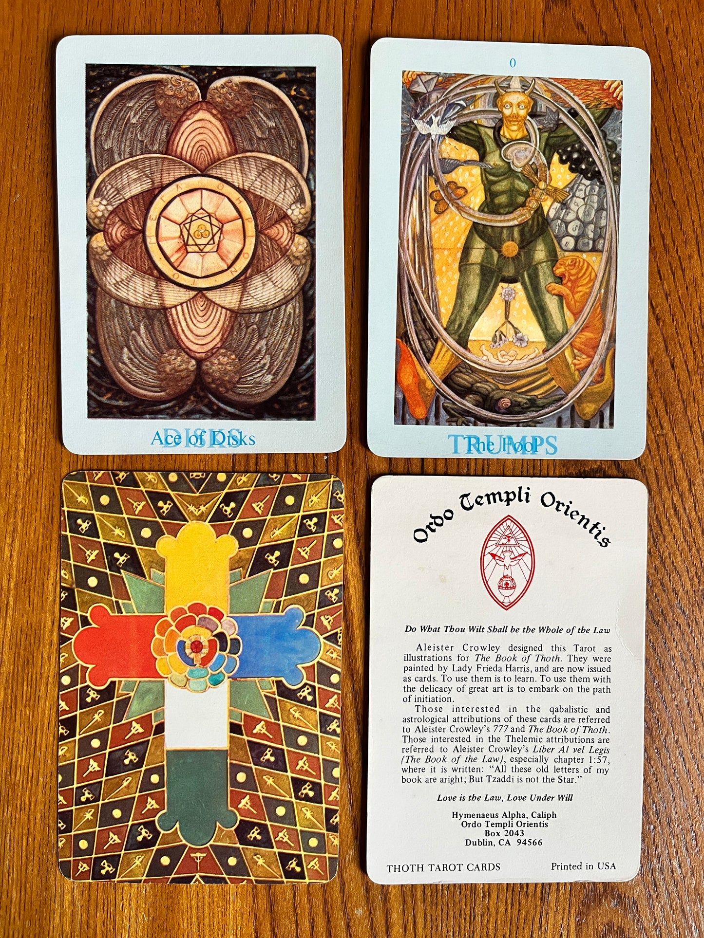 Thoth Tarot Cards with Book - Aleister Crowley & Frieda Harris (Samuel Weiser Edition 1973 - "Version B")