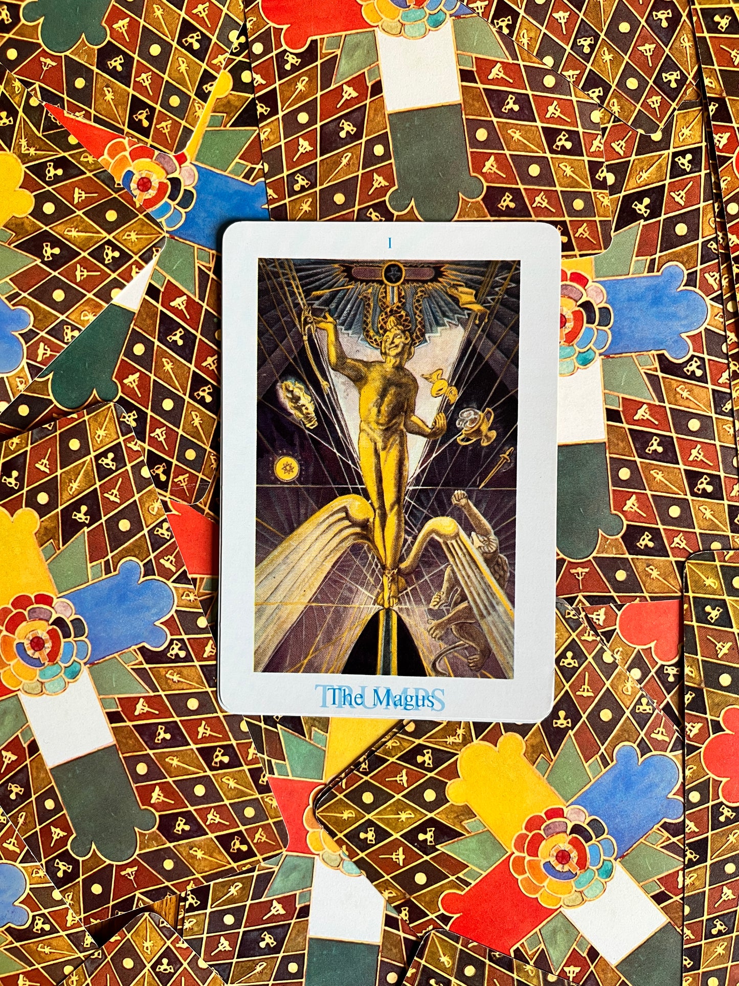 Thoth Tarot Cards with Book - Aleister Crowley & Frieda Harris (Samuel Weiser Edition 1973 - "Version B")
