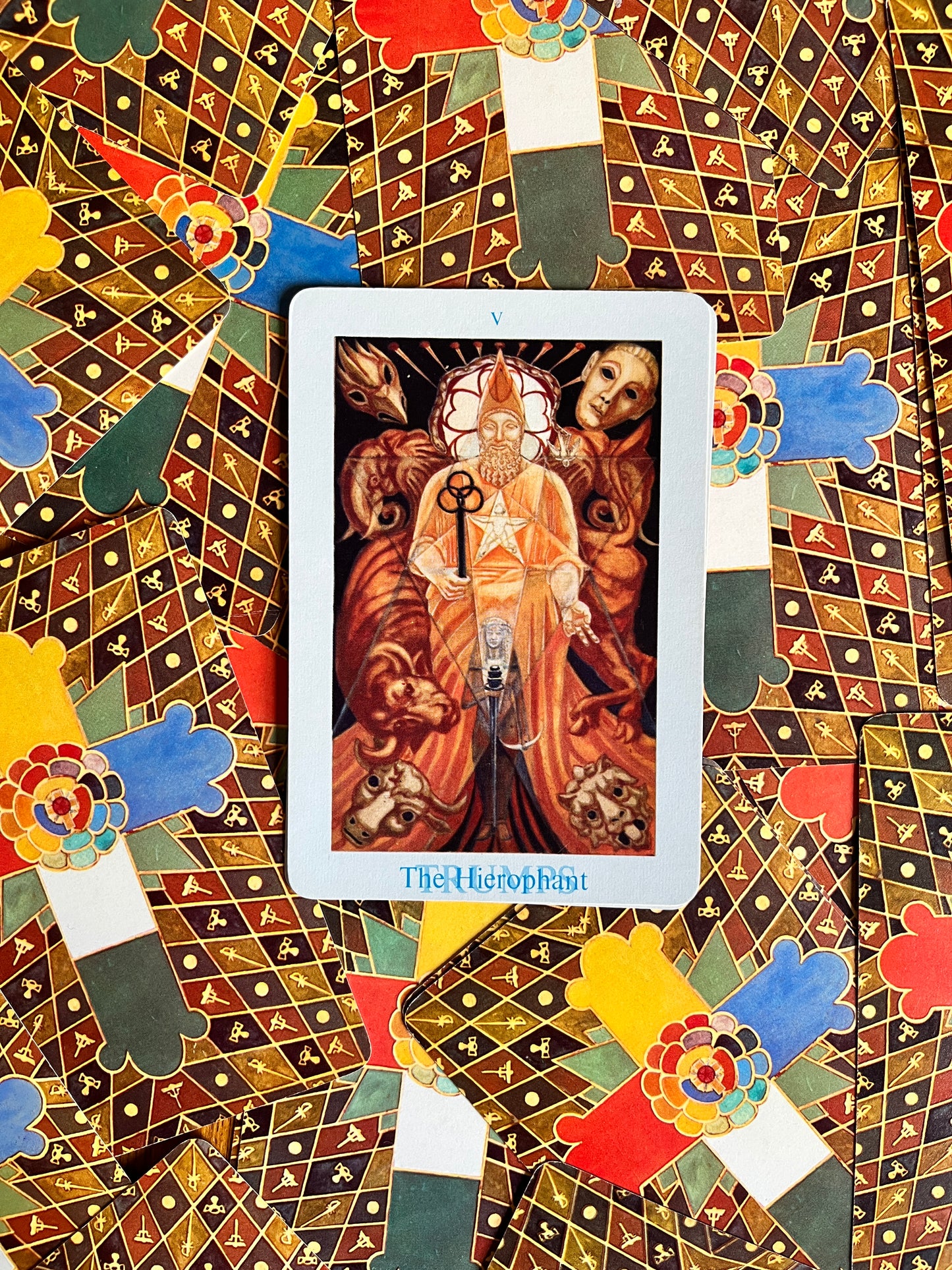 Thoth Tarot Cards with Book - Aleister Crowley & Frieda Harris (Samuel Weiser Edition 1973 - "Version B")